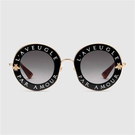 gucci mini running metal round sunglasses|Gucci limited edition bee sunglasses.